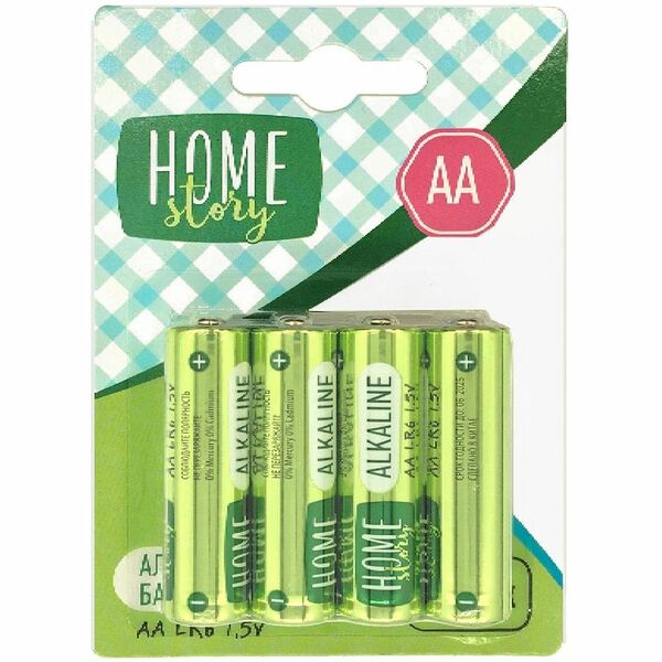 Батарейки алкалиновые типа АА LR6 Home Story, 8шт