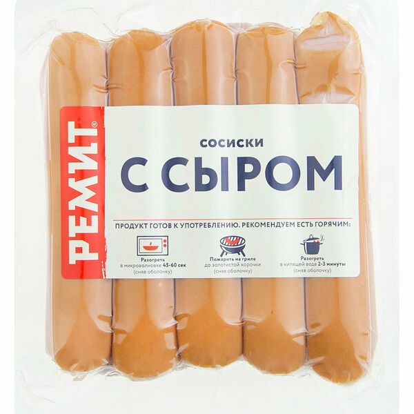 Сосиски мясные Ремит с сыром 