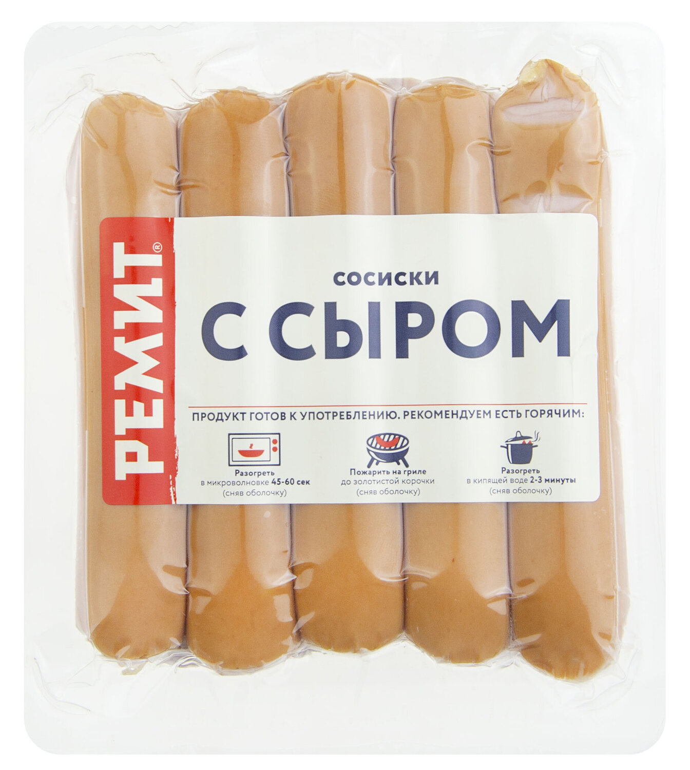 

Сосиски мясные Ремит с сыром