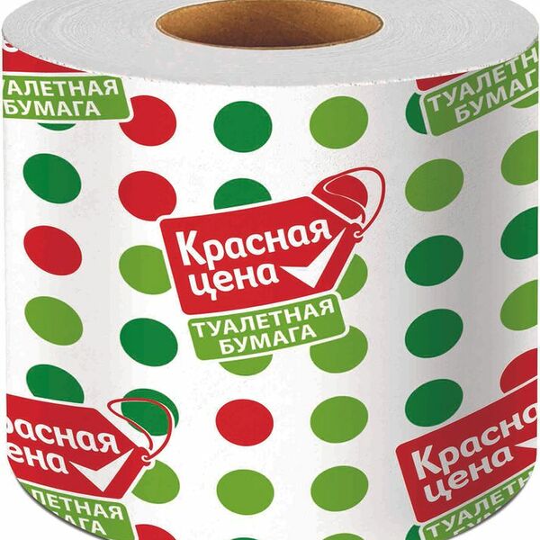 Туалетная бумага Красная цена 1 слой