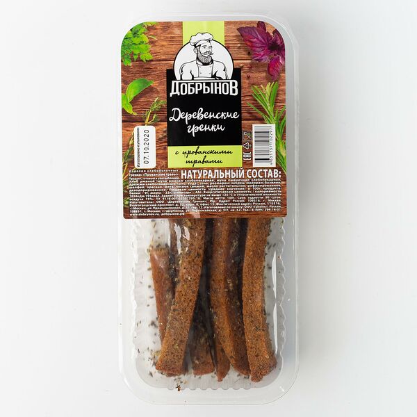 Гренки деревенские Палочки с чесноком