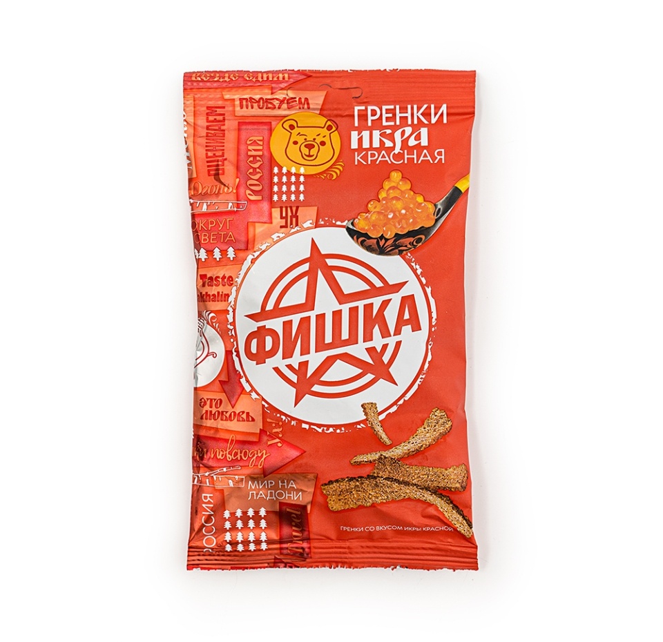 

Гренки Фишка со вкусом красной икры 120г, Россия