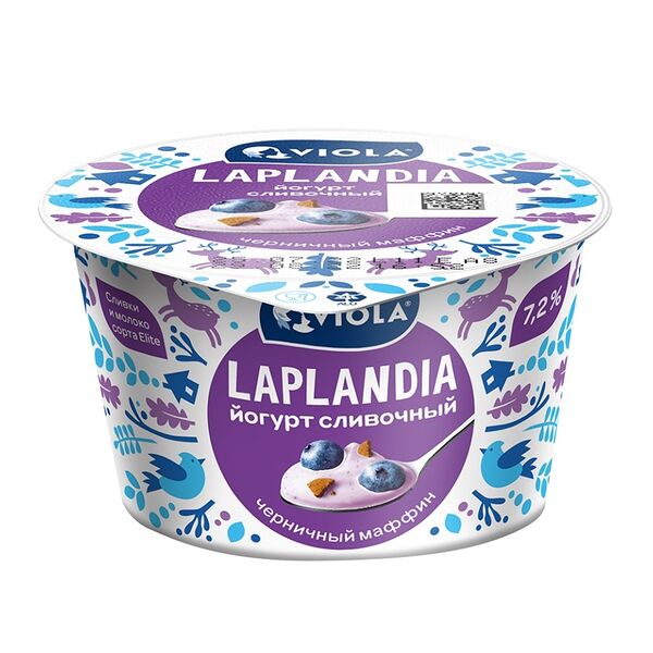 Йогурт Valio Laplandia Черничный маффин 7,2%