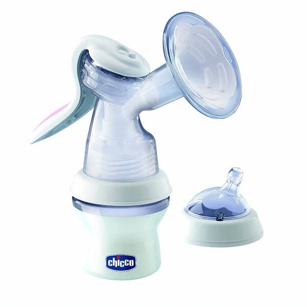 Молокоотсос Chicco Natural Feeling ручной с бутылочкой
