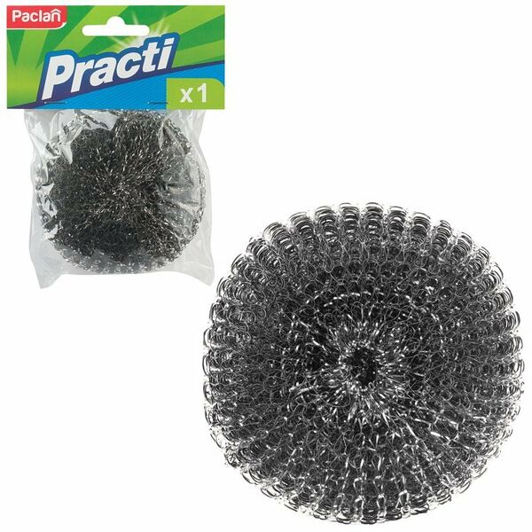 Губка для посуды металлическая Paclan