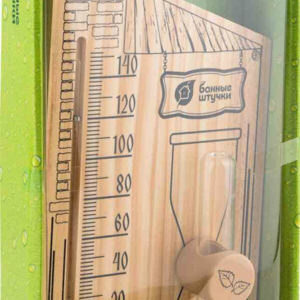 Термометр для бани и сауны с песочными часами Банные штучки