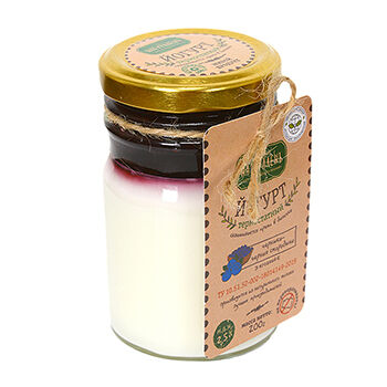 Йогурт НатураленЪ Черника-Черная Смородина 2.5%, 200 г