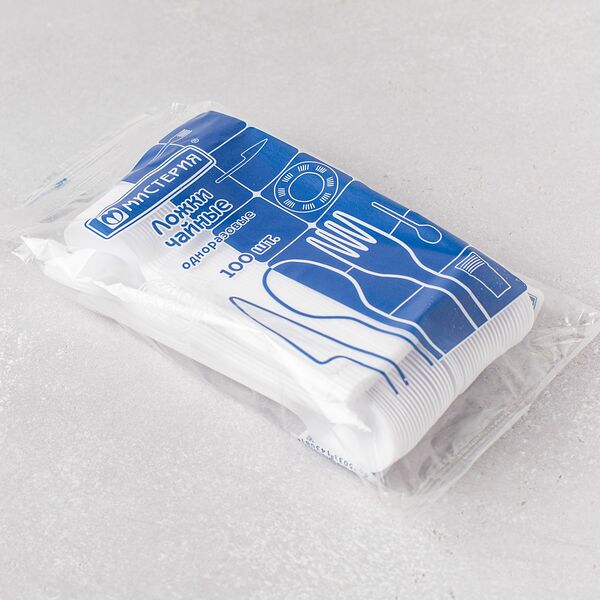 Ложки чайные одноразовые, 100 шт