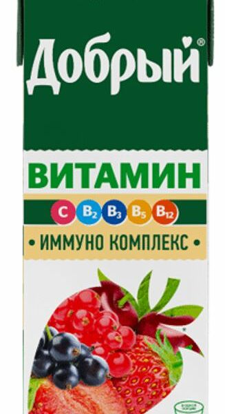 Напиток сокосодержащий Добрый Ягодный микс обогащённый витаминами для детей, 950мл
