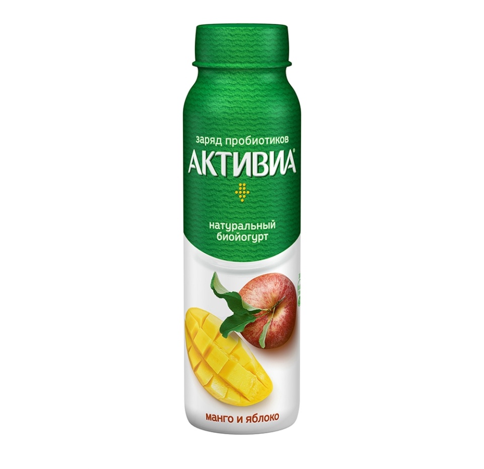 

Йогурт питьевой натуральный Активиа Манго-яблоко 2% 260 г
