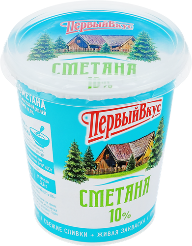 

Сметана Первый Вкус 10% 300 г