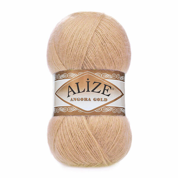 Пряжа ALIZE 'Angora Gold' 100гр. 550м (80%акр, 20%шерсть) ТУ(95 светло-бежевый)