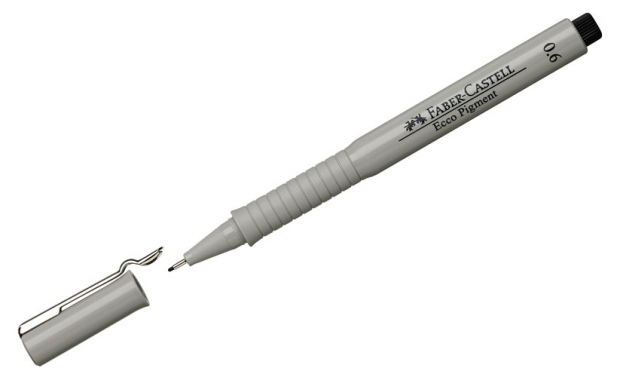 

Ручка капиллярная Faber-Castell Ecco Pigment черная, 0,6 мм