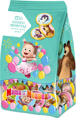 

Мешочек с шоколадными монетами Маша и Медведь 150 г