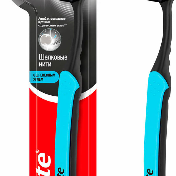Colgate щетка зубная Шелковые нити с древесным углем мягкая цвет в ассортименте, 1шт