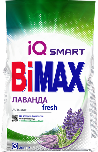 

Стиральный порошок Bimax Fresh Лаванда, автомат 3 кг