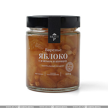Варенье BRIUT Яблоко с корицей и изюмом на сиропе из топинамбура