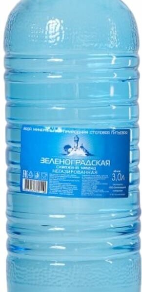 Вода Зеленоградская скважина 624Д минеральная природная столовая негазированная 3л