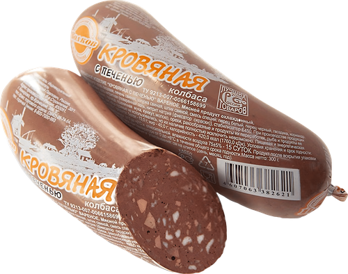 

Колбаса вареная Крестьянское хозяйство Волкова А.П. Кровяная с печенью 300 г