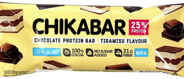 Батончик Chikalab глазированный Тирамису 60г