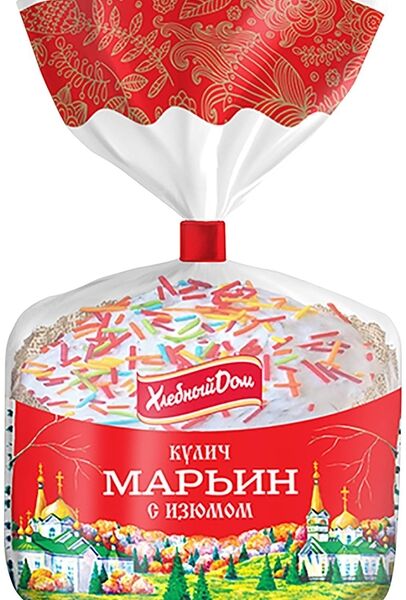 Кулич Хлебный дом Марьин с изюмом