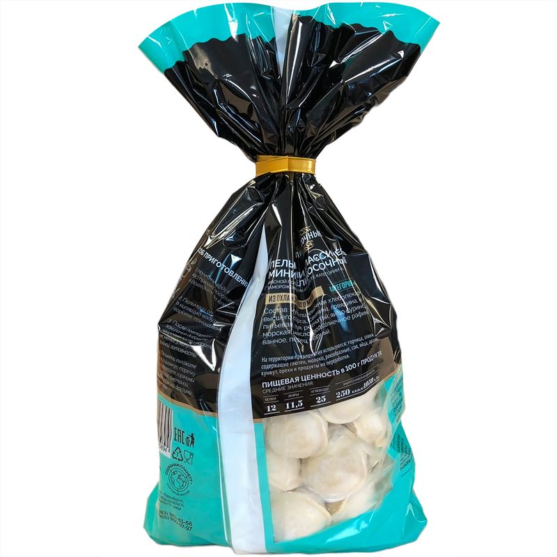 

Пельмени Великосочные Классические мини категория А 800 г