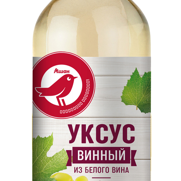 Уксус АШАН Красная птица Винный белый, 250 мл