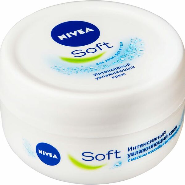 Крем для лица рук и тела Nivea Soft интенсивный и увлажняющий с витаминами, 100мл