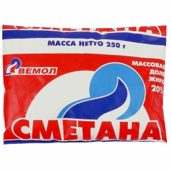 Сметана Вемол 20%