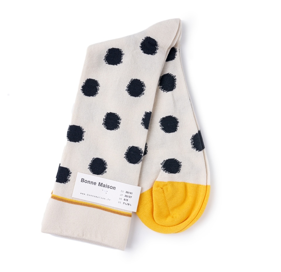 

Носки женские Polka Dot Natural высокие, Bonne Maison, размер 39/41, Португалия