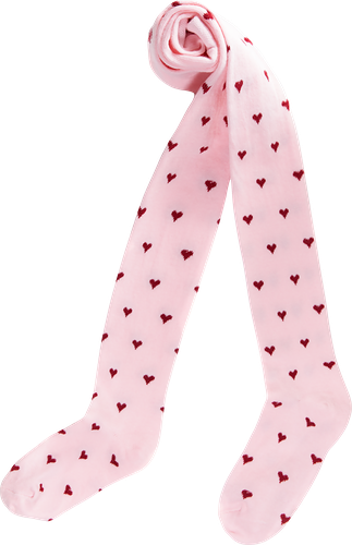 Колготки для девочки INWIN р. 86–92, розовые с сердечками, Арт. К156