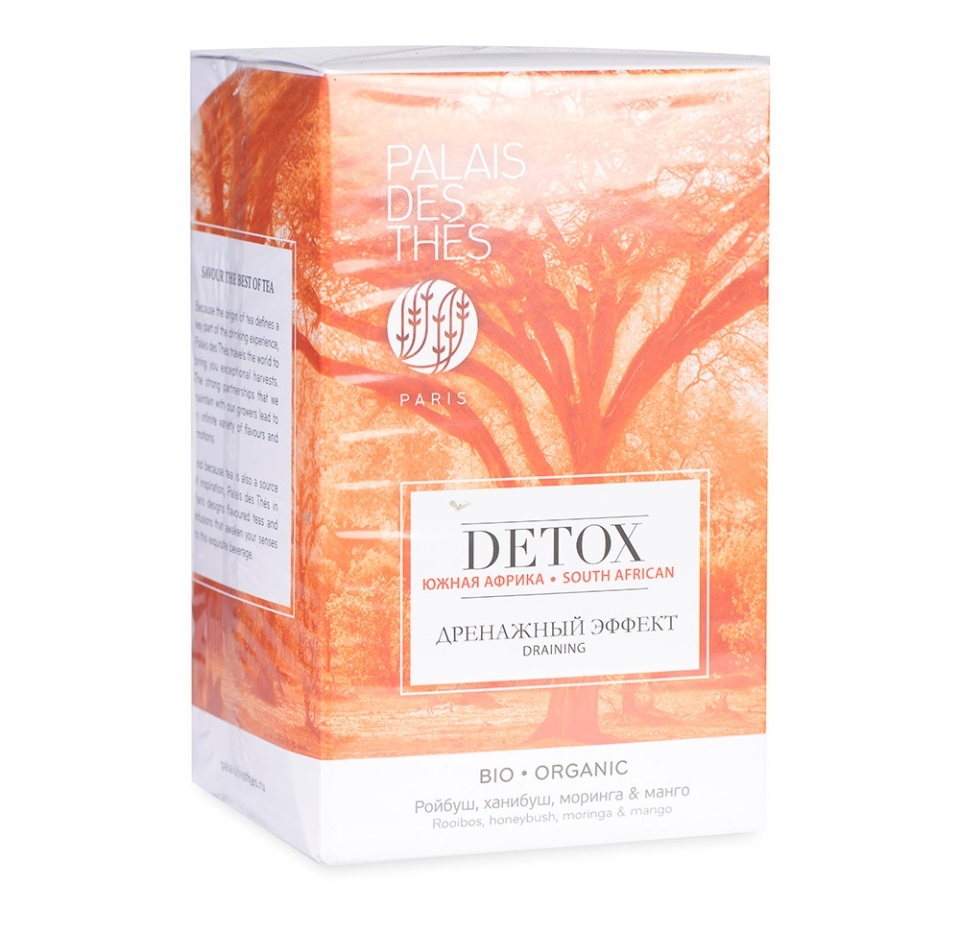 

Чай Palais Des Thes травяной DETOX Южная Африка SITI 20x2 в муслиновых пакетах Марокко