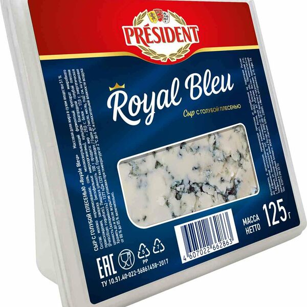 Сыр с голубой плесенью President Royal Bleu 55%
