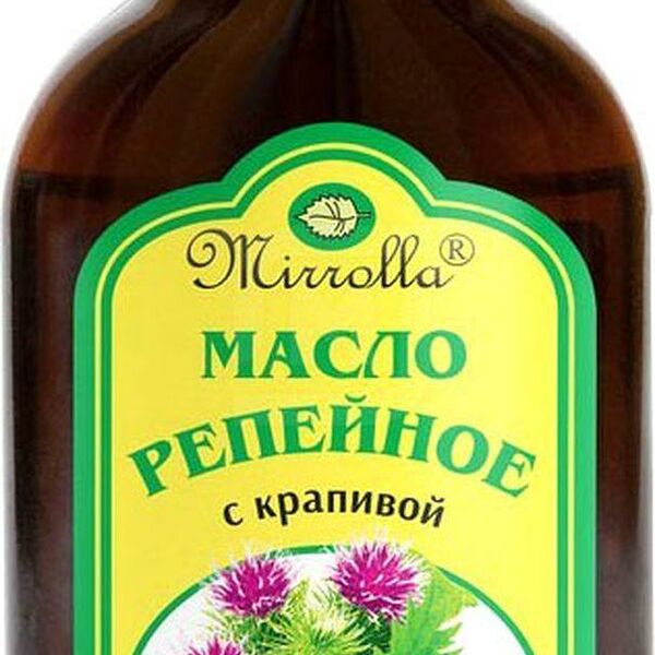 Масло репейное Mirrolla для волос с крапивой 100 мл