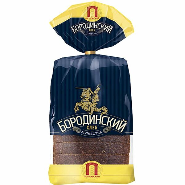 Хлеб Хлебокомбинат Петровский Бородинский нарезанный