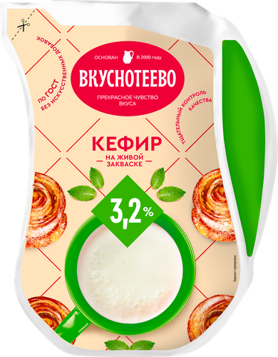 

Кефир Вкуснотеево 3.2% 900 г