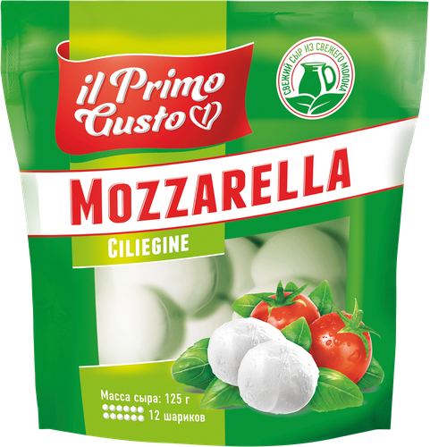 

Сыр рассольный Il Primo Gusto Mozzarella Ciliegine 45% 125 г