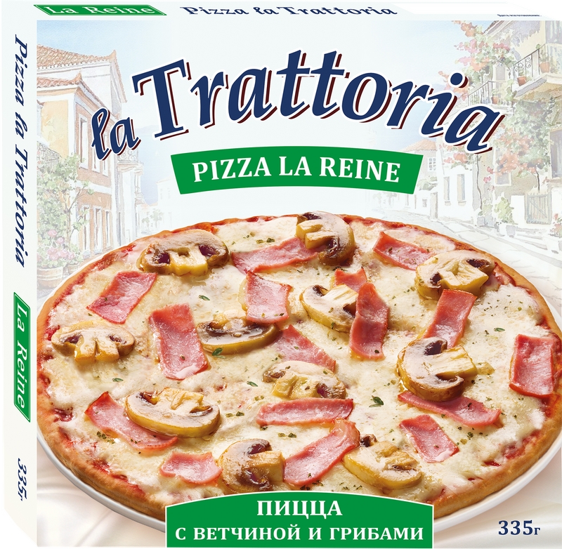 

Пицца La Trattoria с ветчиной и грибами 335 г