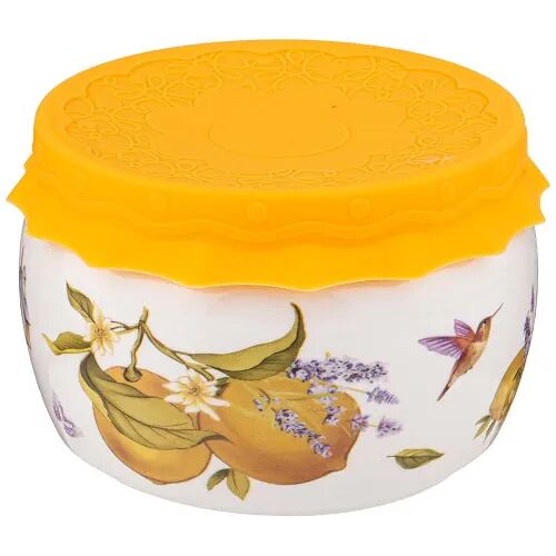 Банка Лефард с силиконовой крышкой Прованс Лимоны 500мл фарфор 12*12*8