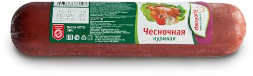 

Колбаса Волков Чесночная куриная полукопченая 340 г