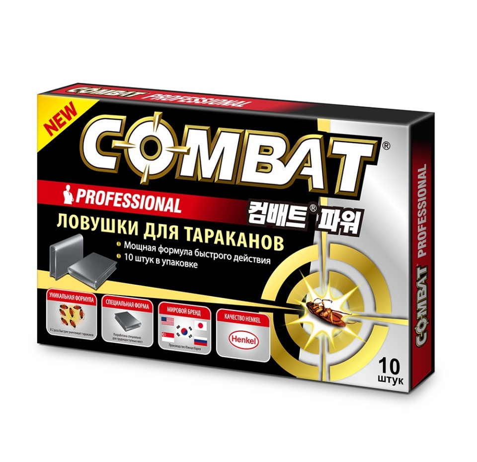 

Ловушки для тараканов Combat Super Bait Инсектицид 10 шт.