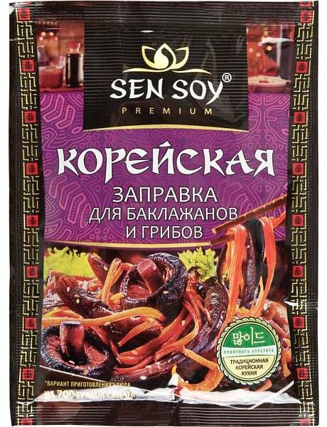 Заправка для баклажанов и грибов корейская Sen Soy 80г