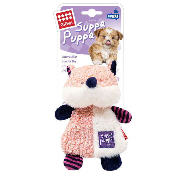 Игрушка для собак GiGwi Suppa Puppa Лиса с пищалкой 17.5 см