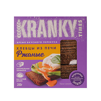 Хлебцы Kranky ржаные 200г, Россия