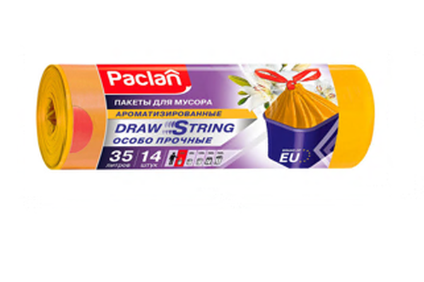 Мешки для мусора Paclan Aroma с завязками