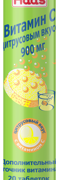 Бад Витамин С 900 мг Цитрусовый вкус Хаас 80 г
