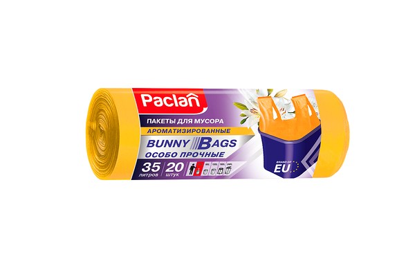 Мешки для мусора ароматизированные Paclan Bunny Bags 35 л 15мкм (52х74см) 20 шт