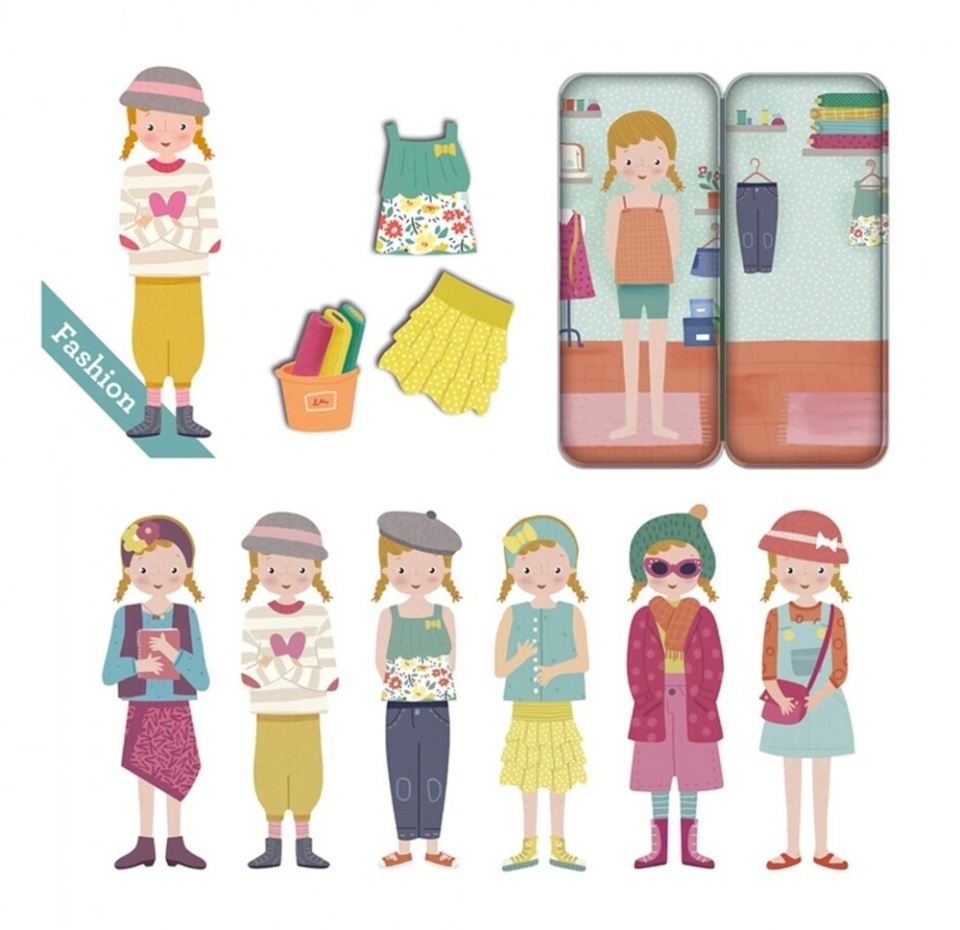 

Игра с магнитами Apli «Мода» в металлической коробке от 3-х лет, Испания