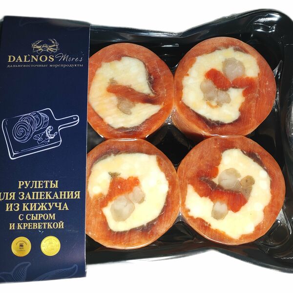 Рулеты из кижуча с сыром и креветкой для запекания с/м