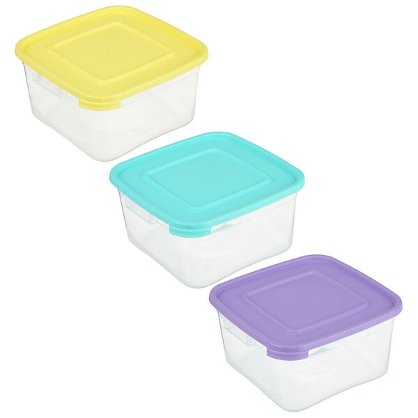 Контейнер Полимербыт Каскад квадро пластик, 1л, в ассортименте